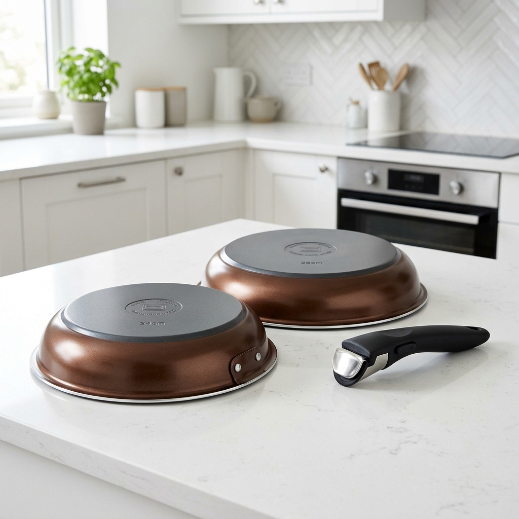Lot 2 Poêles Cook'Art Marron