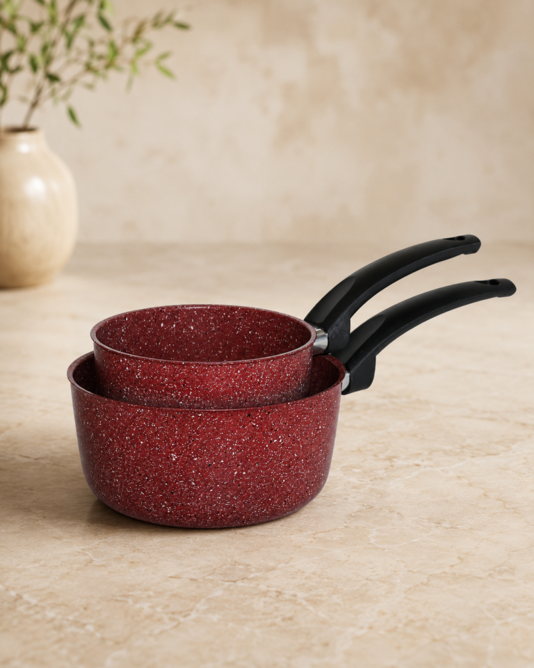 LOT 2 CASSEROLE 16&18 CM COOK ART PRIVILEGE IND ROUGE — Rouge