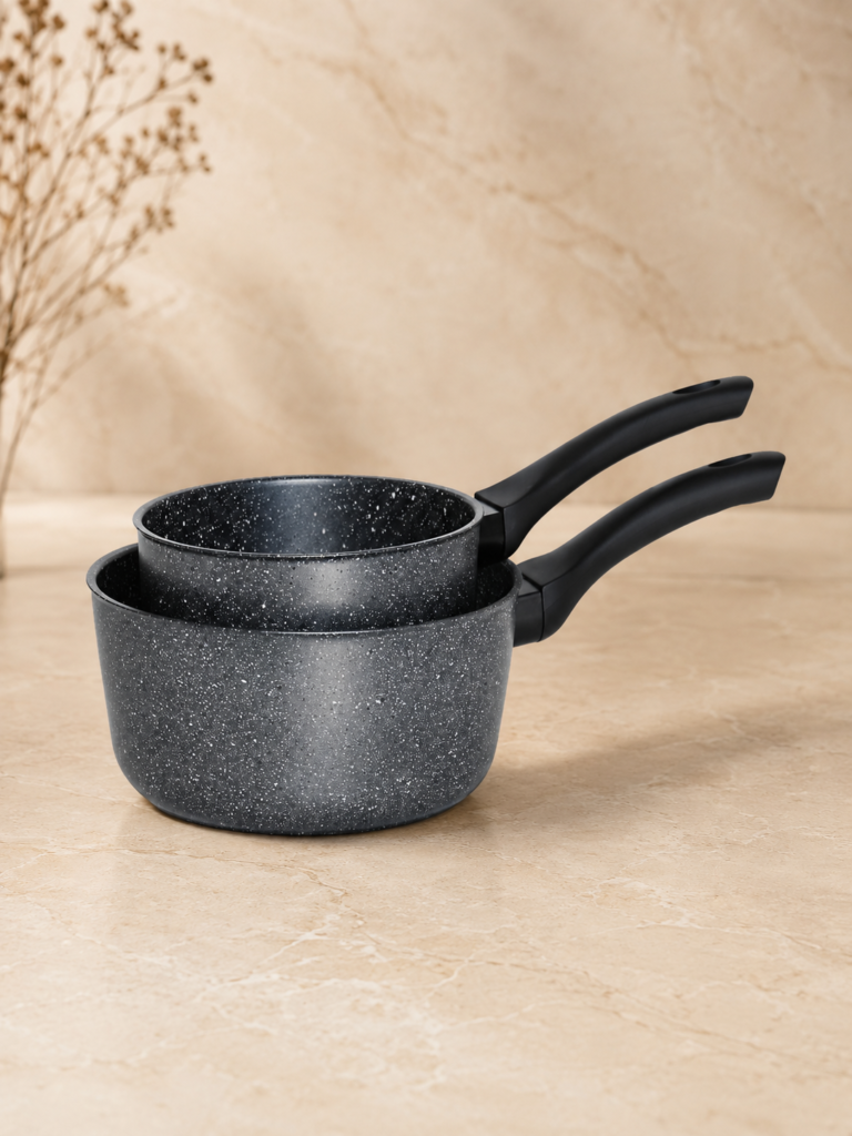 LOT 2 CASSEROLE 16&20 COOK'ART PRIVILEGE IND GRIS — Gris