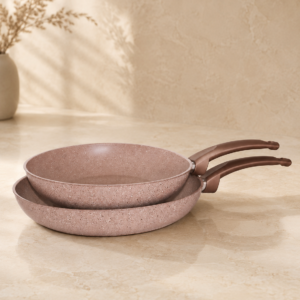 Lot 2 Poêles 24 & 28 cm – Marron Chocolat