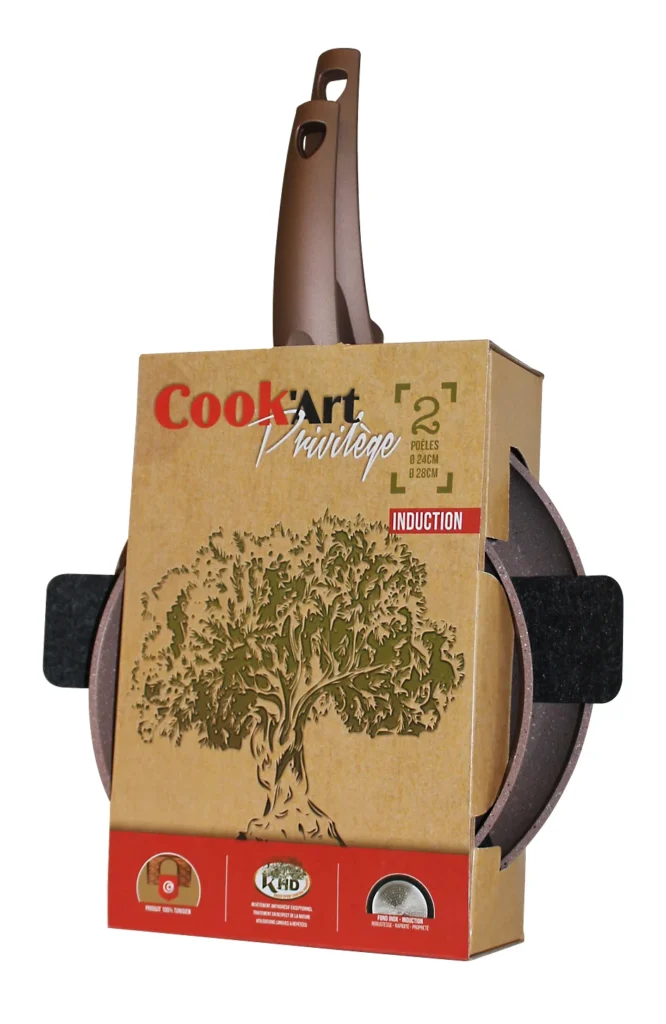 Lot de 2 Poêles Induction Cook'Art Privilège 24&28 cm