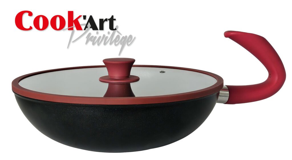 Wok 28cm+CV SIL G-ZERO Cook'Art Privilège