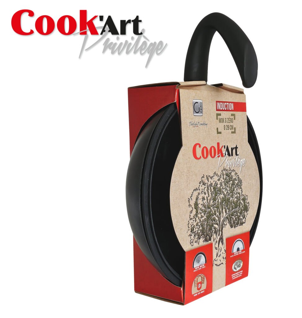 Wok 28cm+CV SIL G-ZERO Cook'Art Privilège