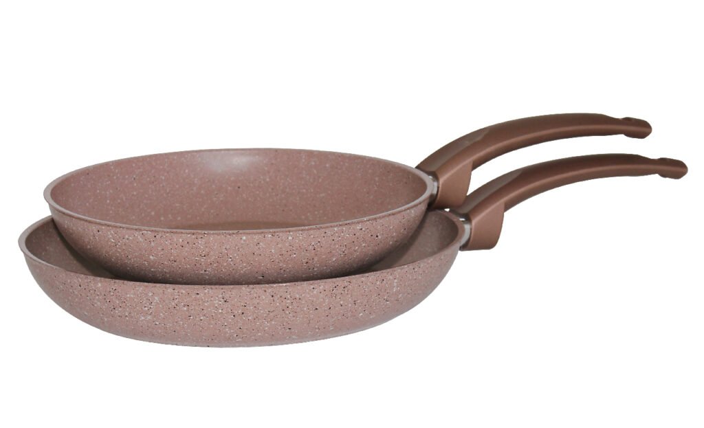 Lot de 2 Poêles Induction Cook'Art Privilège 24&28 cm — Marron