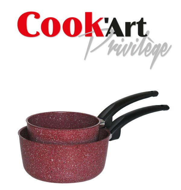 Lot de 2 casseroles induction Cook'Art Privilège 16&18 cm