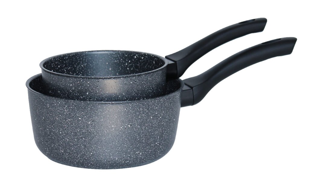 Lot de 2 Casseroles Induction Cook'Art Privilège 16&20 cm — Gris