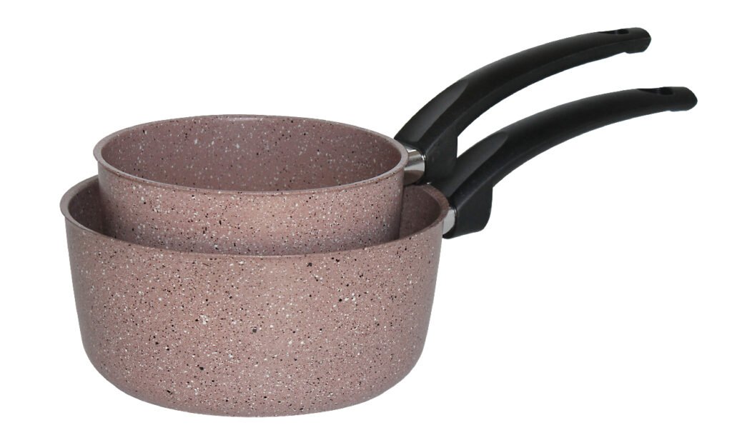 Lot de 2 Casseroles Induction Cook'Art Privilège 16&20 cm — Marron