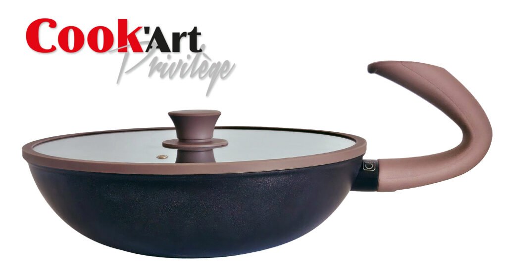 Sauteuse 24cm+CV Silicone G-ZERO Cook'Art Privilège — Marron