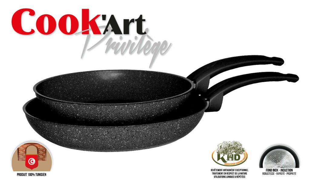 Batterie de Cuisine 11pcs - Cook'art PRIVILEGE - Noir