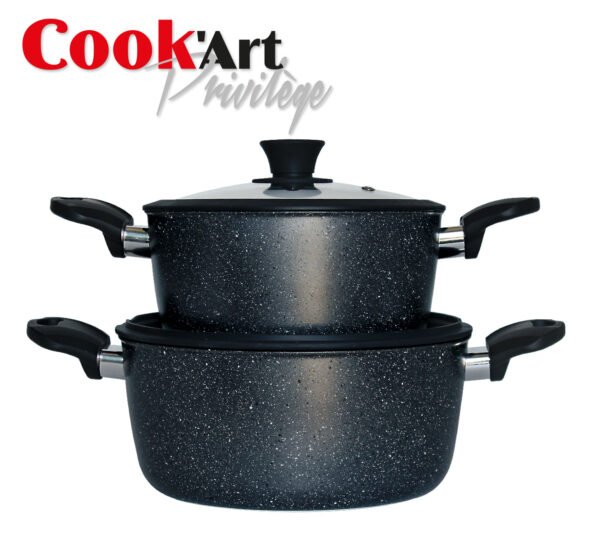 Batterie de Cuisine 11pcs - Cook'art PRIVILEGE - Noir